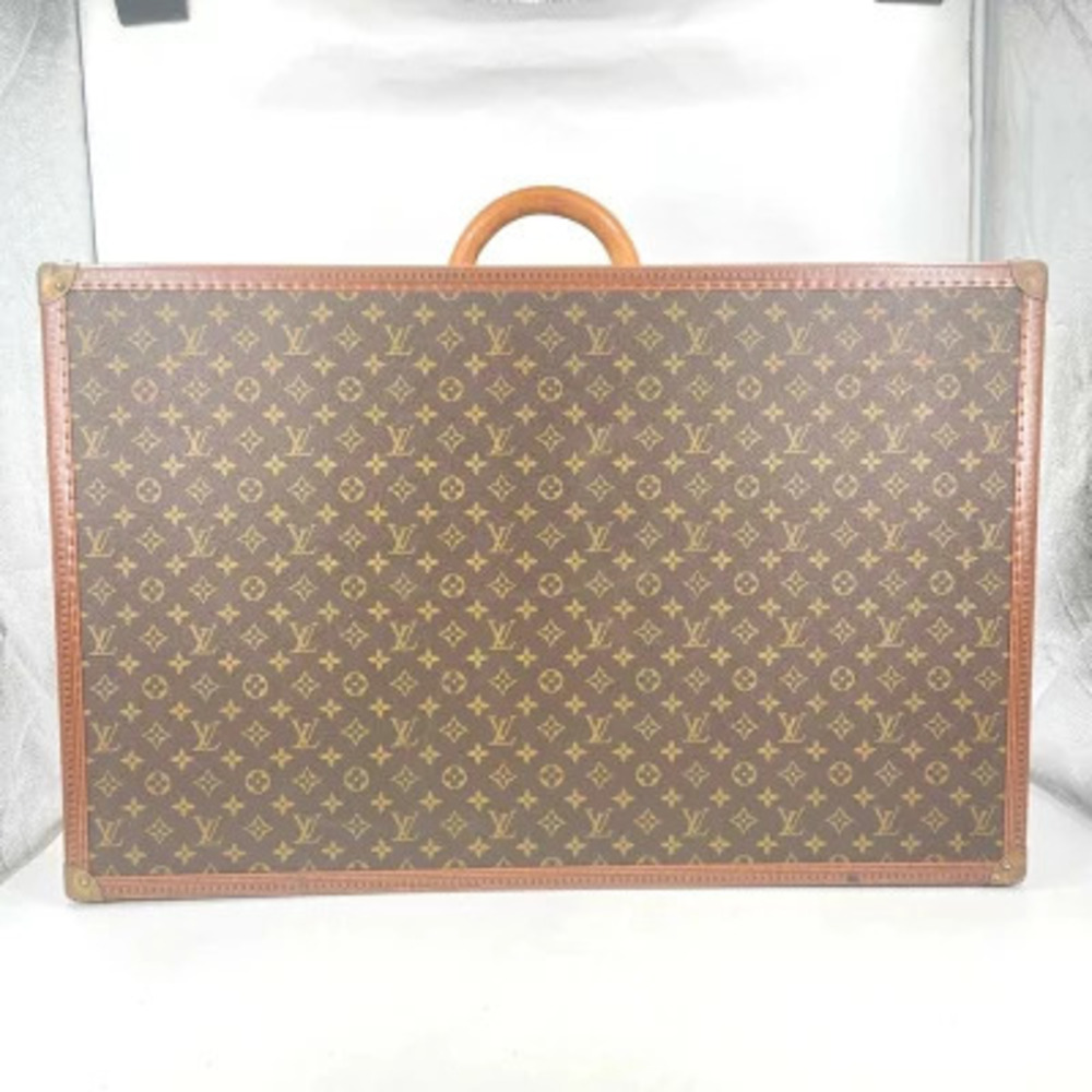 Louis Vuitton Monogram Alzer Trunk Case Canvas Leather Brown